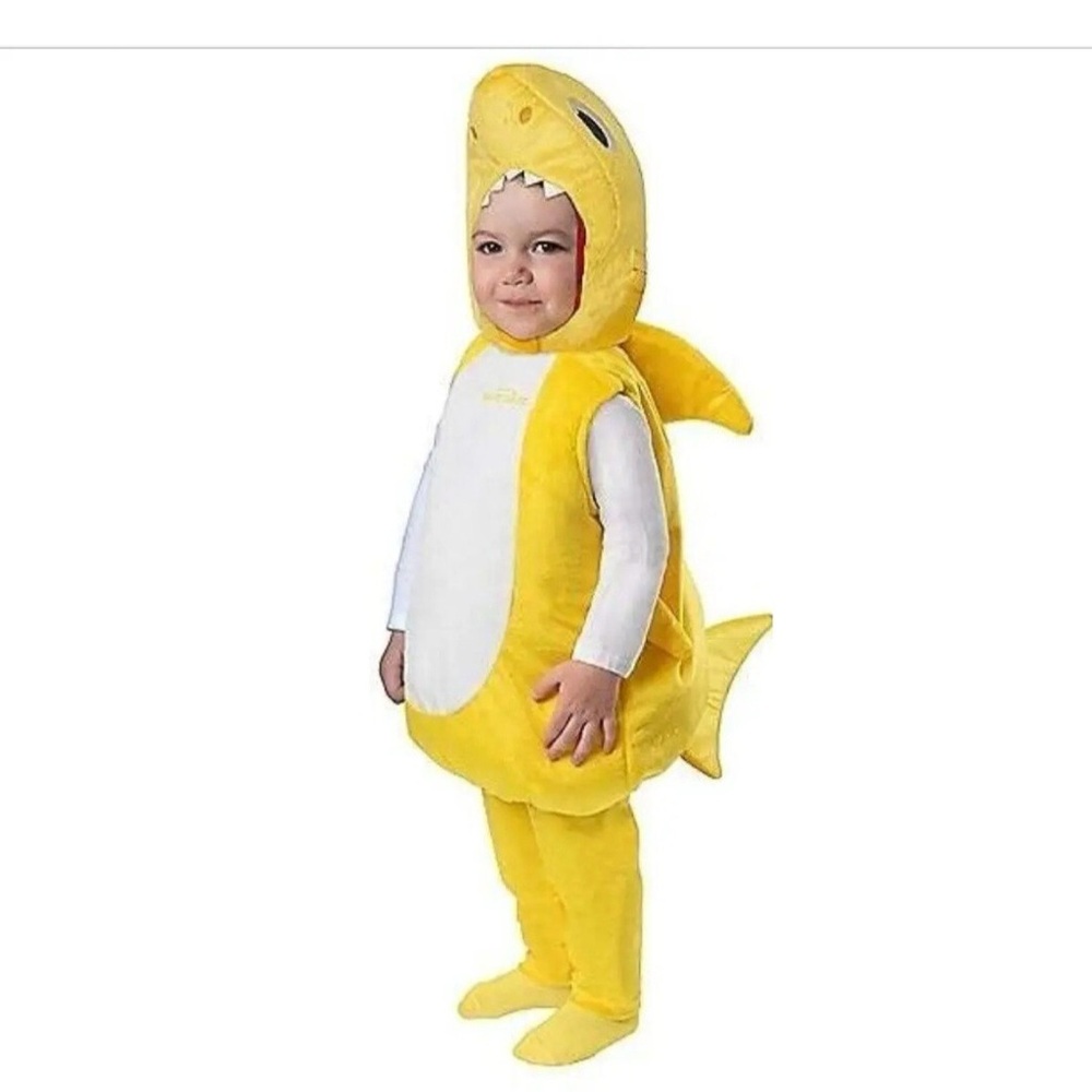 Baby Shark Yellow 3 Piece Halloween Kids Costume Pink Fong 18-24 months